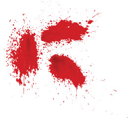 A vector of blood splatter or splash or drip or spray for Halloween, crime, murder, and horror motive.
