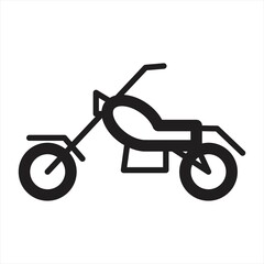 simple classic and vintage motorcycle silhouette