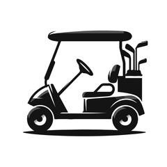 Golf cart silhouette , Golf cart vector , Golf cart  icon