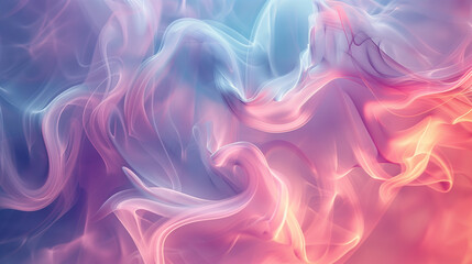 Obraz premium vibrant abstract smoke patterns with pink and purple hues, dynamic and delicate swirls creating a mesmerizing and enchanting atmosphere