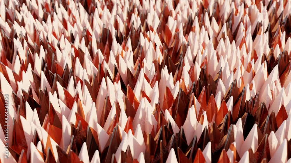 Aufkleber abstract 3d motion video: seamless geometric animation loop with waving elements