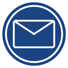 Blue Simple Mail Icon