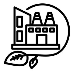 Fototapeta premium Sustainable Manufacturing Icon