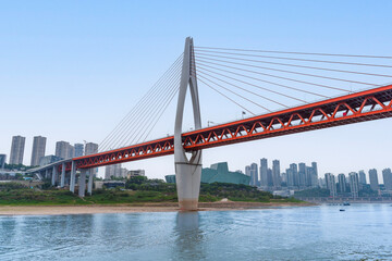 The Qiansimen Bridge in Yuzhong District, Chongqing, China