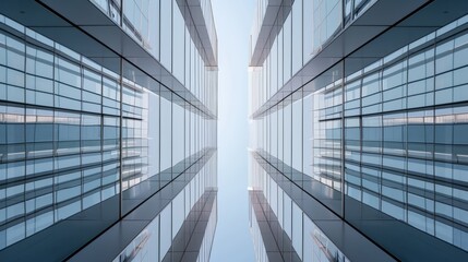 Obraz premium Abstract images showcasing architectural symmetry and geometric patterns in modern buildings
