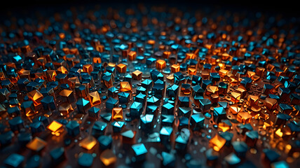 Obraz premium crowd of people walking in the city, ai generated