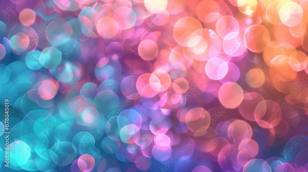Poster blurred background with bokeh design and mixed colors for designers