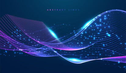 Abstract colored dynamic waves.