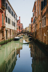 city canal in the evening