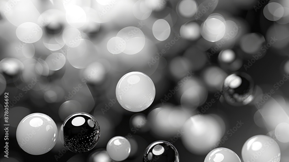 Sticker Monochromatic ball bokeh gradient backdrop material