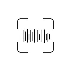 Audio Waveform Inside Viewfinder A simple, black and white 