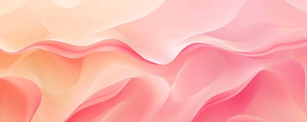Obraz premium Abstract Pink and Peach Fluid Waves Background Art