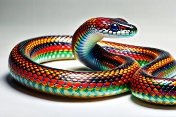 Fototapeta premium Sleek Snake in Vivid Colors 