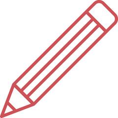 Orange line art illustration of Edit or Pencil icon.