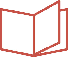 Line art illustration of Open Book icon.