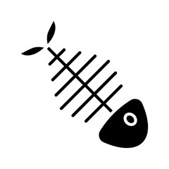 Fish skeleton line icon. Marine life, fish bones, environmental impact, waste, pollution, aquatic life, dead fish, marine ecosystem, ocean, decomposition, fish, skeleton, bones, environmental
