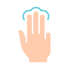 Touch pad icon. Index finger, doubleclick, decrease, increase, turn, rotation, approximation, press, Scrolling, click, arrow, sensor, turn. Zoom in, move, response time, x2