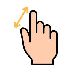 Touch pad icon. Index finger, doubleclick, decrease, increase, turn, rotation, approximation, press, Scrolling, click, arrow, sensor, turn. Zoom in, move, response time, x2