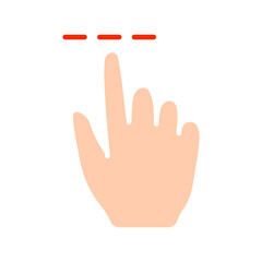Fototapeta premium Touch pad icon. Index finger, doubleclick, decrease, increase, turn, rotation, approximation, press, Scrolling, click, arrow, sensor, turn. Zoom in, move, response time, x2