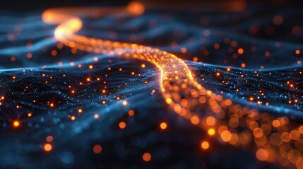 Connections: A network of interconnected glowing lines, depicting the idea of digital or social connectivity.