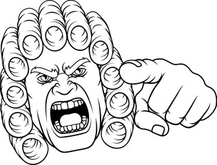 An angry judge cartoon character pointing at the viewer with his finger