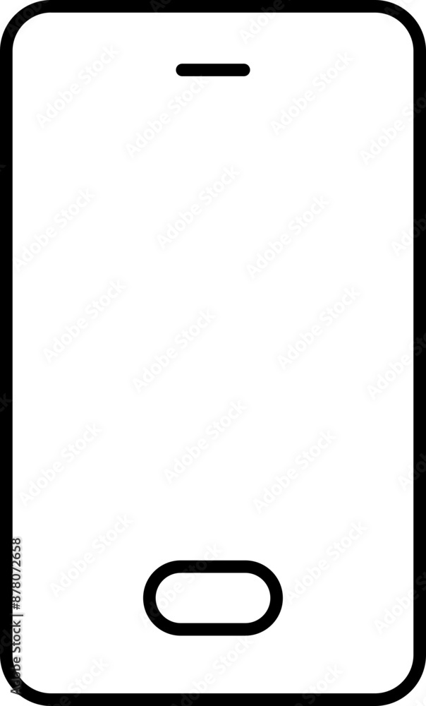 Poster Flat style Smartphone icon in line art.