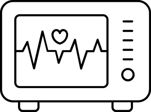 recommend clip art: ECG Monitor Icon in Black Line Art.