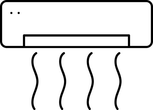 recommend clip art: Air Conditioner Icon in Black Thin Line Art.