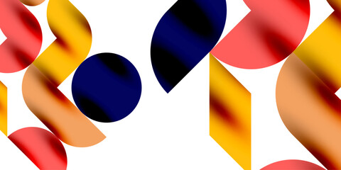 Shadow effect shiny circles and round triangles geometric modern art. Vector Illustration For Wallpaper, Banner, Background, Card, Book Illustration, landing page