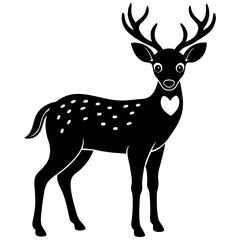       Deer silhouette vector illustration style.
