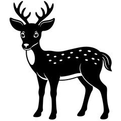       Deer silhouette vector illustration style.
