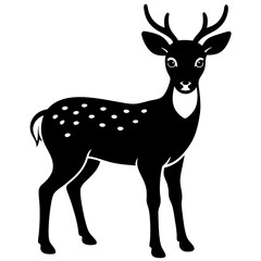      Deer silhouette vector illustration style.
