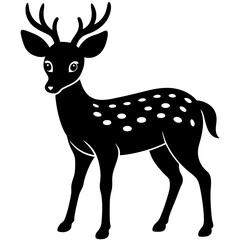       Deer silhouette vector illustration style.
