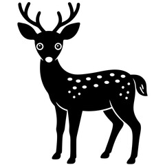       Deer silhouette vector illustration style.
