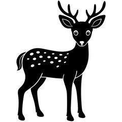 Deer silhouette vector illustration style.