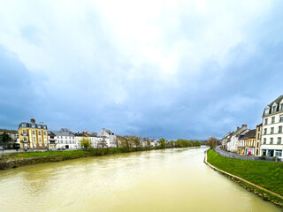 Fototapeta premium Embarking on a Chateau-Thierry Adventure: Roaming the Enchanting Streets of the Old Village