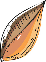 Isolated Leaf Icon in Flat Style.