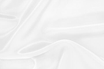 White fabric cloth texture for background and design art work, beautiful crumpled pattern of silk...