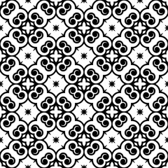 Monochrome pattern, Abstract texture for fabric print, card, table cloth, furniture, banner, cover, invitation, decoration, wrapping.seamless repeating pattern.Black color.