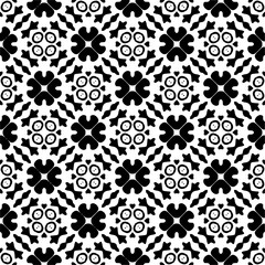 Monochrome pattern, Abstract texture for fabric print, card, table cloth, furniture, banner, cover, invitation, decoration, wrapping.seamless repeating pattern.Black color.