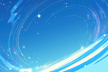 Obraz premium Blue abstract space background with stars