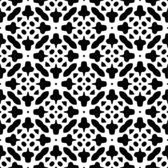 Monochrome pattern, Abstract texture for fabric print, card, table cloth, furniture, banner, cover, invitation, decoration, wrapping.seamless repeating pattern.Black color.