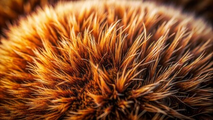 A mesmerizing close-up captures the intricate textures and earthy tones of a mysterious brown fuzzy object with remarkable precision.