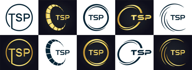 TSP logo. T S P design. White TSP letter. TSP, T S P letter logo design. T S P letter logo design in GOLD, GOLDEN LOGO, THREE, style. letter logo set in one artboard. T S P letter logo vector design.