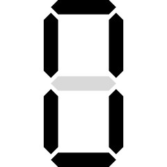 Digital Number 0Icon