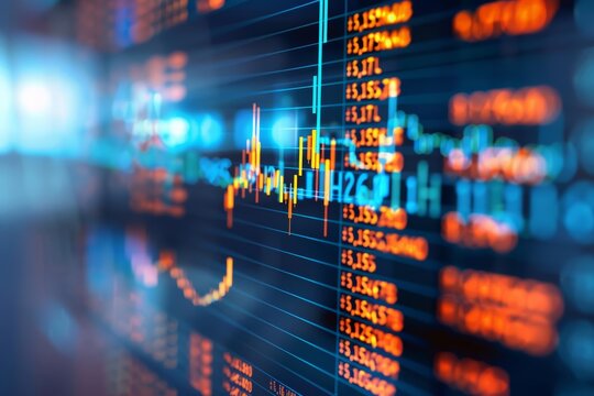 High-frequency trading algorithms visualized, financial investment, fast-paced trading