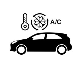 Fototapeta premium Car air conditioning vector illustration.