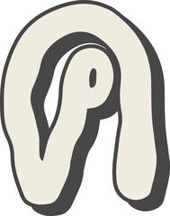 Bold Cute Thai Alphabet Doodle