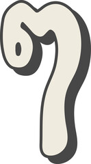 Bold Cute Thai Vowel Alphabet Doodle