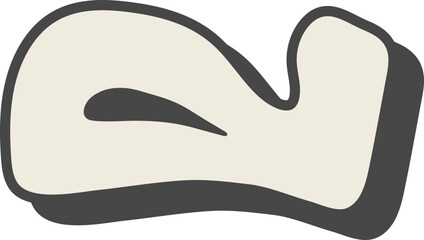 Bold Cute Thai Vowel Alphabet Doodle